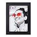 RPJC 5x7 inch Picture Frame(2pk) Made of Solid Wood High Definition Glass for Table Top Display and Wall Mounting Photo Frame Black