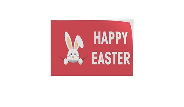 Decal Sticker Multiple Sizes Happy Easter 2 Holidays And Occasions Happy Easter Outdoor Store Sign Red 52inx34in Set Of 2 Store Signs