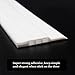 MAGZO Weather Stripping for Doors, 2 Inch Width X 47 Inch Length Upgraded Draft Stopper Under Door Draft Blocker Door Seal Strip Bottom with Adhesive (White)