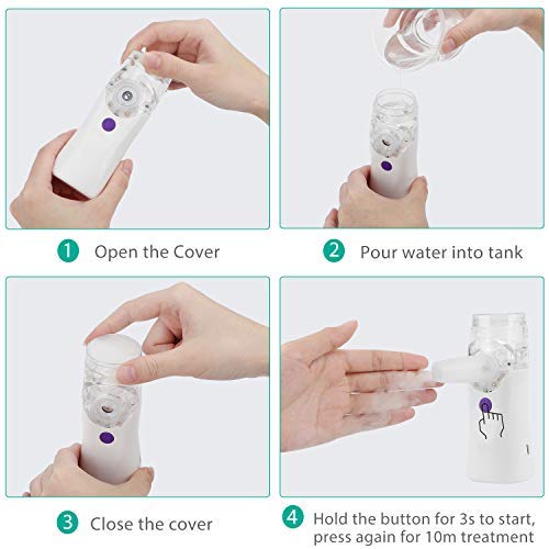 Vibit Handheld Rechargeable Cool Mist Humidifier Machine for Adults and Kids - Thumbnail 6
