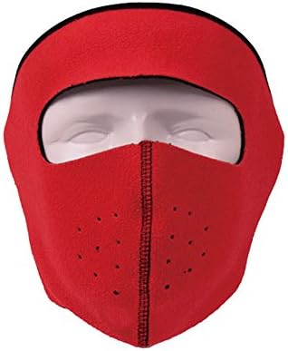 Men Women Windproof Ski Mask Versatile Fleece Half Face Mask with Blowhole for Cycling Skiing Snowboarding Red/Orange/ Black / Blue