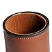 PU Leather Dice Cup, Felt- Lined Dice Shaker with 5 Standard Sized Dot Dices, Brown Dice Game Set for Farkle/Yahtzee/Party/Family Dice Games Night