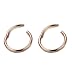 THUNARAZ 3 Pair Stainless Steel 16G Sleeper Earrings Septum Clicker Nose Lip Ring Body Piercing Rose Gold Tone