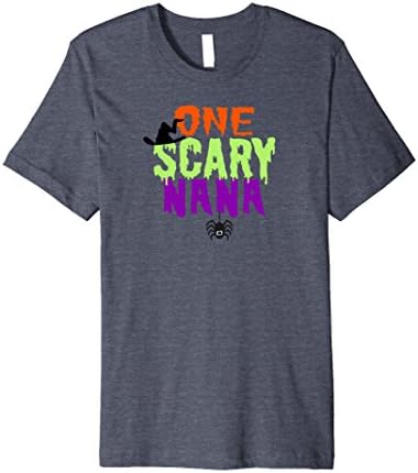 Mens One Scary Nana Tshirt Halloween Party Grandma Funny Cute 2XL Heather Blue
