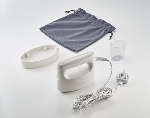 Panasonic 2 in 1 Hand garment steamer with soleplate, Steam & iron, Powershot function, 3 modes of soleplate temperature, Quick start up, Easy & portable, Ivory, NI-FS780CTH