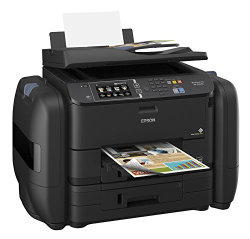 Epson WorkForce Pro WF-R4640 EcoTank Wireless Color All-in-One Supertank Printer with Scanner, Copier, Fax, Ethernet, Wi-Fi, Wi-Fi Direct, Tablet and Smartphone (iPad, iPhone, Android) Printing, Low-Cost Replacement Ink Packs, Amazon Dash Replenishment En