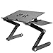 iCraze Stand for Laptop, Ipad, Books + Two Cooling Fans USB Plug + Laptop Table Laidback Computer Desk Portable Bed Tray Book Stand Multifuctional (Black)