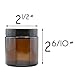 4-Ounce Amber Glass Straight Sided Jars (12-Pack); Great Containers for Cosmetics, Lotions, Body Scrubs & Balms