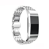 Fitbit Charge 2 Bands,Libra Gemini Stainless Steel Metal Replacement Smart Watch Band Bracelet with Double Button Folding Clasp for Fitbit Charge 2