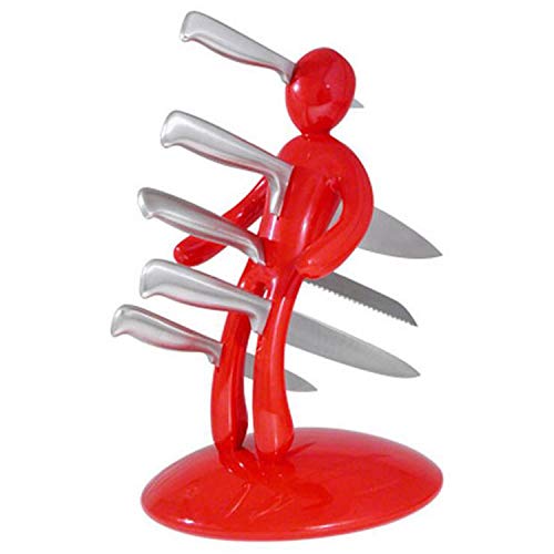 Kitchen Knife Block Set, Premium 5Piece Novelty Stainless Steel Knife
