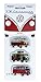 BRISA VW Collection - Volkswagen Refrigerator Office Pinboard Magnets with T1 Bus Motifs (3-Piece Set/Camper/Multicolor)