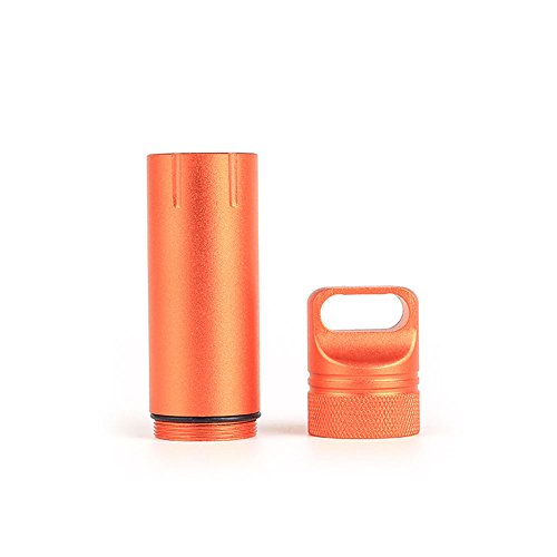 Eclimb 3pcs Portable Waterproof Aluminum Pill Box Bottle Storage Drug Holder Container Keychain for Outdoor Camping Travel