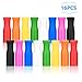 Comeve 16PCS Multicolored Silicone Straw Tips, Soft Reusable Silicone Straw Covers for 8mm Stainless Steel Metal Straws, Food Grade and BPA Free (8MM Silicone Tips)