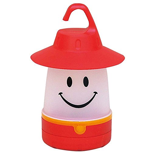 Smile lantern, Smiley Face LED Night Light Portable Moving Table Lamp for Indoor Outdoor Decorate Kids Room Hallway (Red)-Megach