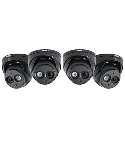 4-Pack of Lorex 8MP 4K IP Audio Turret / Dome Camera LNE8950A, 200ft IR Night Vision, Color Night Vision, Indoor/Outdoor