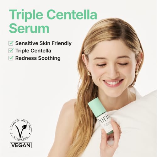 PURITO Centella Unscented Serum for Sensitive Skin – Lightweight Calming & Skin Barrier Repair, 34,860 ppm Soothing Serum, Vegan & Cruelty-Free, Korean Skincare, 2 fl.oz / 60ml