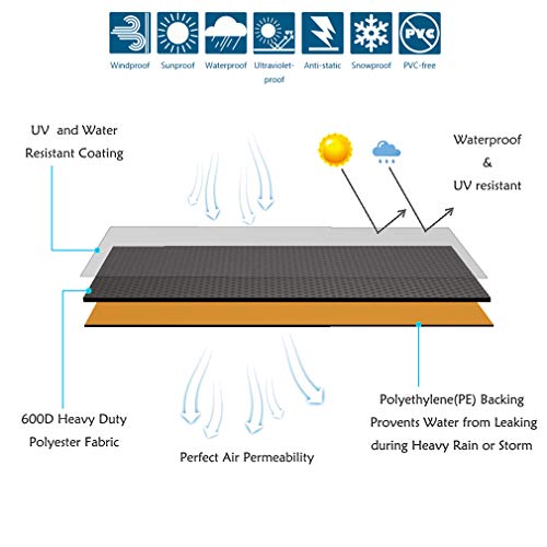 3 SUNRAIN+Furniture+Waterproof+Strap+Large+Rectangular