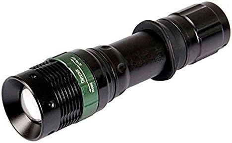 3000 Lumen Zoomable CREE XM-L QFlashlight Torch Zoom Lamp Light (Black)