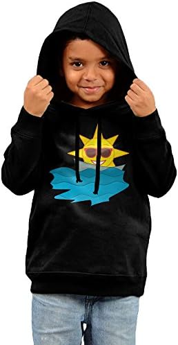 Happy Sunset With Sunglass Kids Hooded Sweatshirt 5-6 Toddler