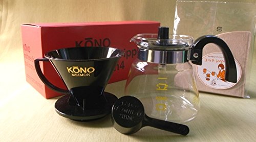 Click Here to See More Images KONO Dripper set black MD40BK for four noble families Japan used like new