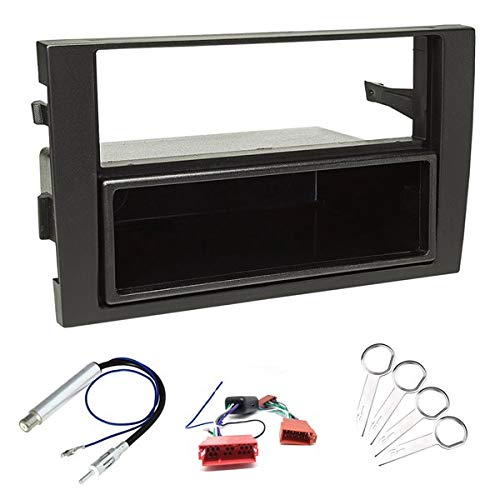 Sound-way - 1 DIN in dash car stereo adapter fascia compatible with Audi A4 B6 B7 / Seat Exeo