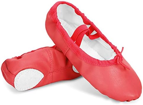 red flats with ankle strap