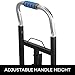 Mophorn 330LBS Portable Stair Climbing Cart 44.5 Inch Folding Cart Climb Hand Truck All Terrain Stair Climbing Hand Truck Heavy Duty 2 X Three-Wheel