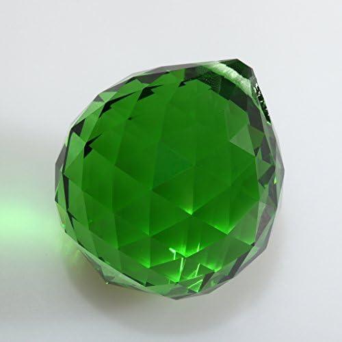 Waner 30mm Green Crystal Ball Prisms Pendant Feng Shui Crystal for Positive Energy