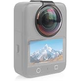 TzezFoz for DJI Osmo 360 Action Camera - 10H Hardness Optical Tempered Glass Lens Protector with AR Coating, Hydrophobic Layer, Anti-Scratch &amp; Shockproof Cover (Black)