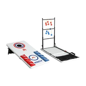 Lifetime Heavy Duty Outdoor Cornhole, Ladderball Game and Table Combo Set, 48 x 24 x 27.5 inches; 48 Pounds