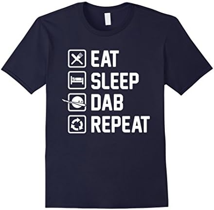 Men's Eat Sleep Dab Repeat T Shirt for Dab Dance Fans XL Navy
