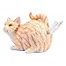 WHAT ON EARTH Cat Butt Tissue Holder - Orange Tabby Cat Square Tissue Box Cover- Cute Bathroom Accessories - Resin Tissue Dispenser