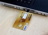 iView-HD 16GB USB 2.0 Gold Credit Card Flash Drive High Speed Memory Stick view 3
