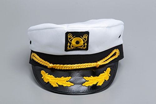 Jacobson Hat Company Men's Adult Yacht Cap, White, One Size