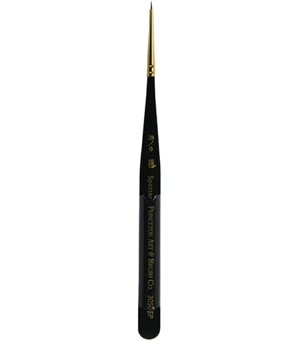 Princeton Mini-Detailer Paintbrush - Size 10/0, Synthetic Sable For Fine Detail In Watercolor, Acrylic & Gouache