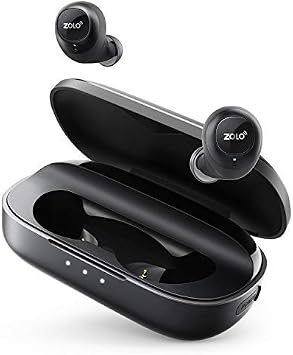 ZOLO Liberty True-Wireless Auriculares, autonomía de hasta 100 horas, auriculares inalámbricos Bluetooth 5 con Graphene Driver, a prueba de sudor con inteligencia artificial, llamadas de manos libres