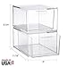 STORi Stackable Clear Plastic Coffee Pod and Tea Bag Organizer Drawers | set of 2