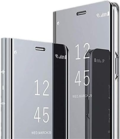 Oppo F9 Case, Mirror Screen Flip Case PC Hard Protective View Window Protective Case with Stand Function Bumper Cover