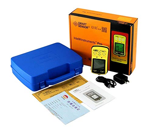 Multi Gas Monitor Handheld Gas Detector Digital LCD Display Backlit Rechargeable Battery Sound Light Alarm 4 in 1 Gas Analyzer