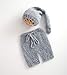 ARLAYO Newborn Photography Props Girls Handmade Mohair Hat and Pants Baby Outfits (Gray)