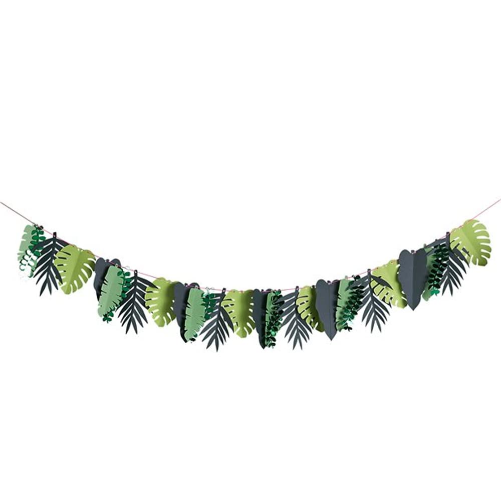 CLUB GREEN Tropical Leaf Garland, 17.3 x 0.3 x 25 cm