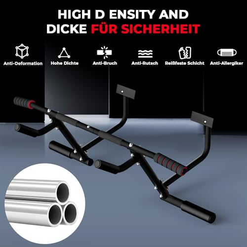 ONETWOFIT Pull Up Bar for Door Frame, Door Pull Up Bar with 6 Holes Design, Pull Up Bar 2026 Strength Training, for Home (up to 210 kg)