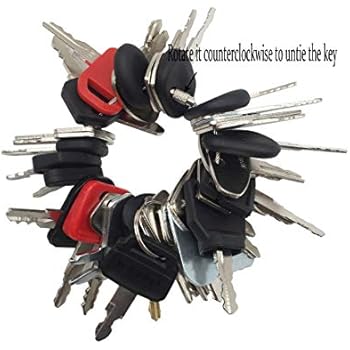 36 Keys Set Construction Ignition Key Heavy Equipment Keys for John Deere Bobcat New Holland Komatsu
