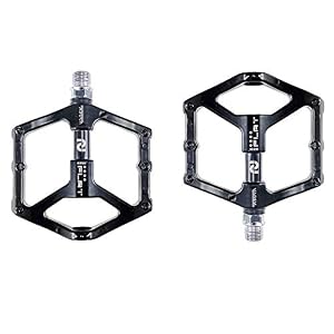 YZT QUEEN Bicycle Pedal, Aluminum Alloy Non-Slip Durable Mountain Bike Pedal 9/16″Threaded Spindle Road Bike Flat Pedal Pedal Cycling Pedals