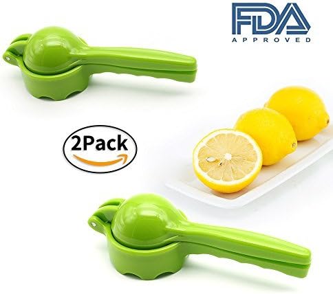 2 Packs Lemon Lime Squeezer - Manual Citrus Press Juicer FDA Approved (Green)