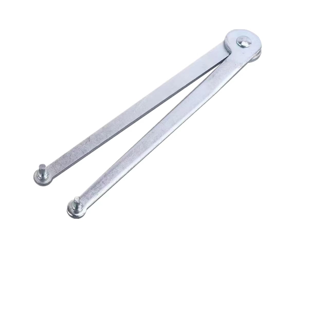 QCVENL 1 PCS Spanner Wrench Universal Adjustable Angle Grinder Wrench Pin Spanner Wrench Locknut Wrench for Backing Pads on Angle Grinder and Round Nuts with Drilled Holes(4mm), Silver, CQCQ43