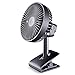 JISULIFE Clip On Desk Fan, Baby Stroller Small Clip Fan, Portable Mini Table Fan with 4000mAh Battery Operated [3-15 hours], USB Rechargeable, 4 Speeds, 360°Adjustable Fan for Office Bed Car-Blue
