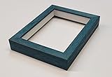 Shadowbox Gallery Wood Frames - Weathered Blue, 16 x 20
