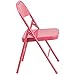 Flash Furniture HERCULES COLORBURST Series Bubblegum Pink Triple Braced & Double Hinged Metal Folding Chair