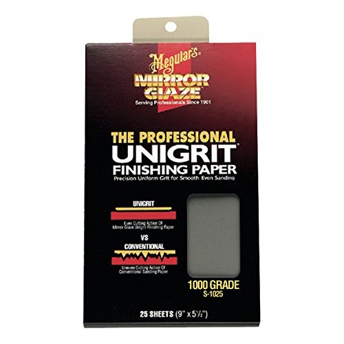 Click Here to See More Images Meguiar's S1025 Mirror Glaze Unigrit Finishing Paper 1000 Grit (25 sheets)